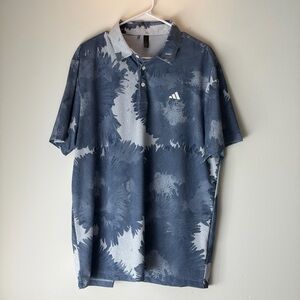 Adidas Men's Patterned Navy Polo Shirt